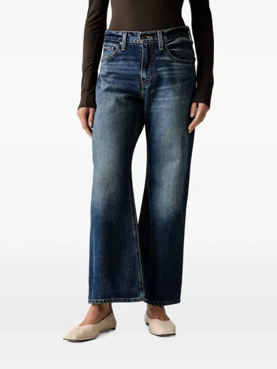 Levi's Wide-leg Whiskered Jeans In Blue