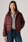 Levi's Willa Down Packable Jacket In Burgundy