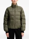 Levi's Willa Down Package Quilted Zip Jacket In Green