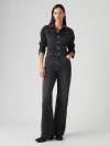 Levi's Woman's Suit A8647 0000 Western Jumpsuite Black In Black