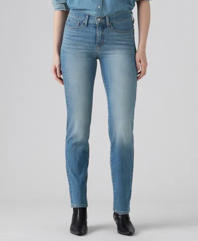 Levi's Women's 314 Shaping Straight Mid Rise Jeans In Blue