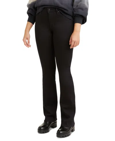 Levi's Women's 315 Shaping Mid Rise Lightweight Bootcut Jeans In Black
