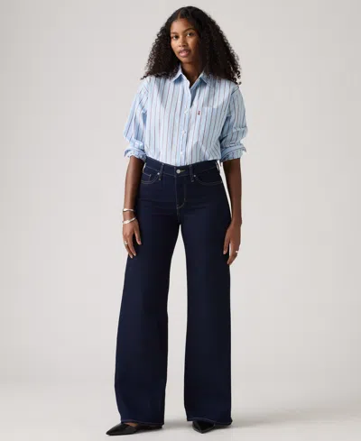Levi's Women's 318 Shaping Stellar-stretch Wide-leg Jeans In Blue