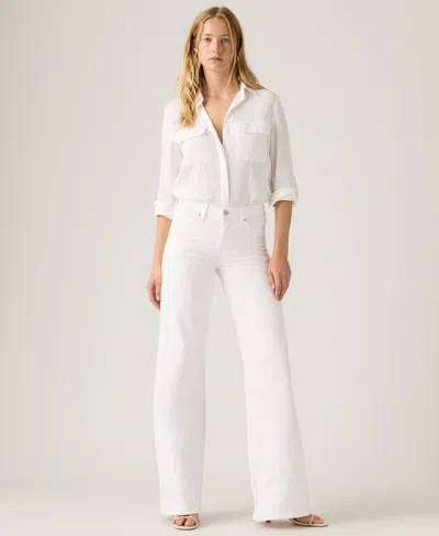 Levi's Women's 318 Shaping Stellar-stretch Wide-leg Jeans 30"-34" In White