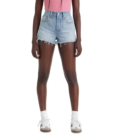 Levi's Premium Women's 501 Button Fly Cotton High-rise Denim Shorts In Micro Vibes