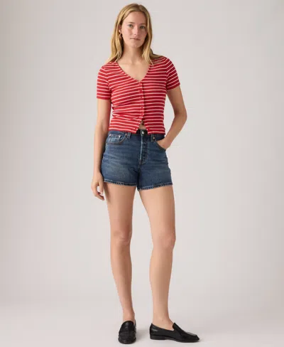 Levi's Women's 501 Curve Denim Shorts In Red