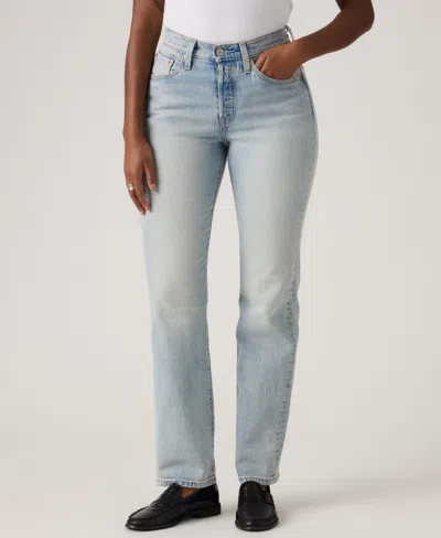 Levi's Women's 501 Curve High-rise Straight-leg Jeans In Blue