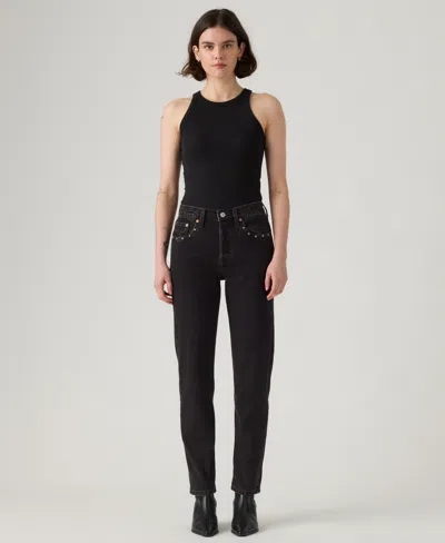 Levi's Women's 501 High Rise Straight Leg Jeans In Black