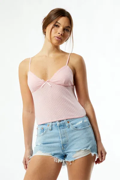 Levi's Women's 501 Light Blue Frayed Denim Shorts In Medium Indigo In Pink