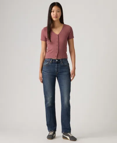 Levi's Women's 501 Original-fit Straight-leg Jeans In Blue