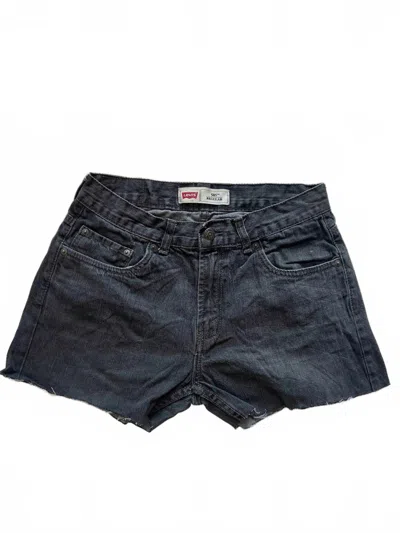 Levi's Women's 505 Denim Shorts In Black In Blue