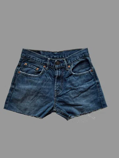 Levi's Women's 527 Denim Shorts In Dark Wash In Blue