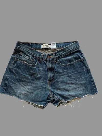 Levi's Women's 569 Denim Shorts In Dark Wash In Blue