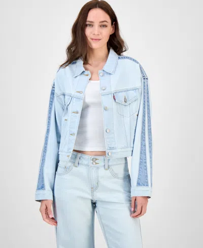 Levi's Women's 90s Stripe Shrunken Trucker Jacket