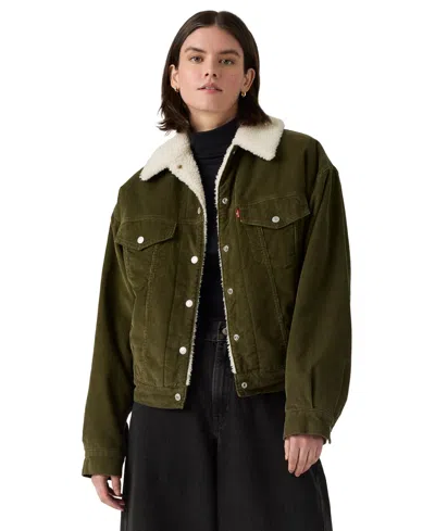 Levi's Women's 90s Trucker Long Sleeve Jacket In Green