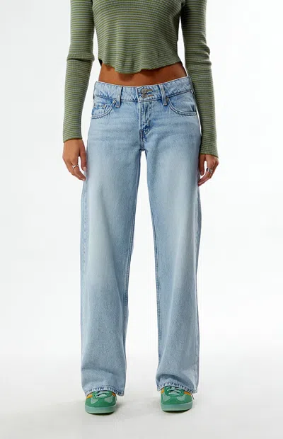 Levi's Women's Abraided Art Superlow Loose Jeans In Medium Indigo In Blue