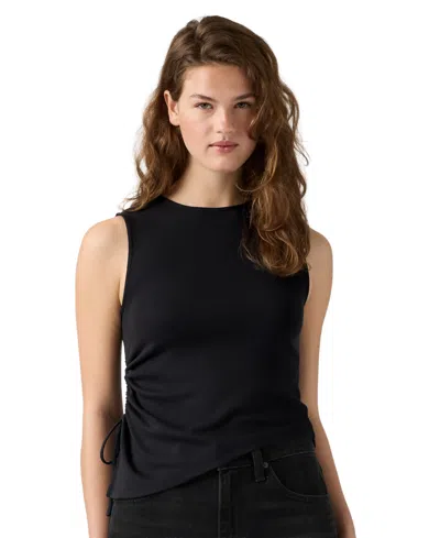 Levi's Women's Alila Asymmetrical Ribbed-knit Tank Top In Anthracite Night
