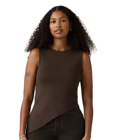 Levi's Women's Alila Asymmetrical Ribbed-knit Tank Top In Java