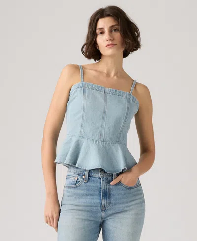 Levi's Anderson Flounce Top In Blue