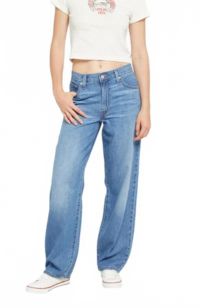 Levi's Women's Baggy Dad Jeans In Heavy Check In Blue