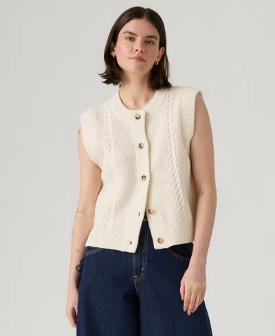 Levi's Women's Cable Knit Sweater Vest Sweater In Multi