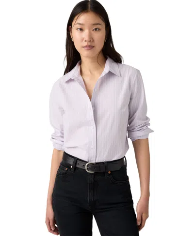 Levi's Women's Carlile Classic Poplin Long-sleeve Shirt In Multi