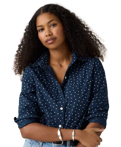 Levi's Women's Carlile Classic Poplin Long-sleeve Shirt In Blue