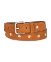 Levi's Women's Casual Floral Embroidered Belt In Brown