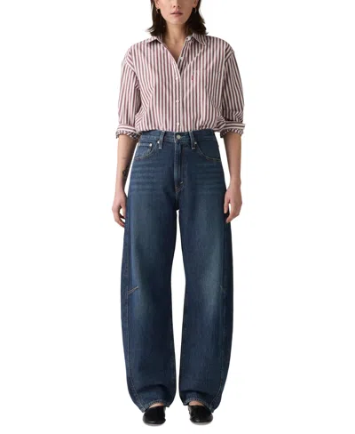 Levi's Women's Cinch High-rise Barrel-leg Jeans In Blue
