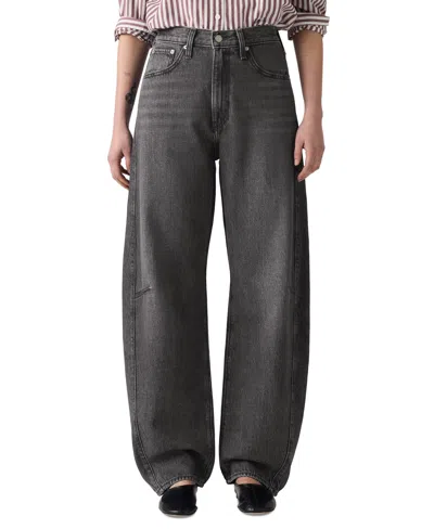 Levi's Women's Cinch High-rise Barrel-leg Jeans In Black