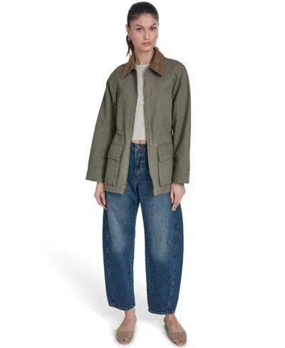 Levi's Women's Cinch Waist Cotton Barn Jacket In Green
