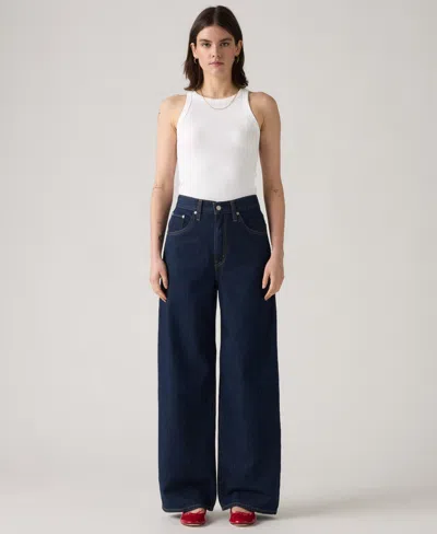 Levi's Women's Cinch-waist Lightweight Baggy Jeans In Blue