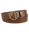 Levi's Women's Circular Center Bar Buckle Leather Belt In Tan