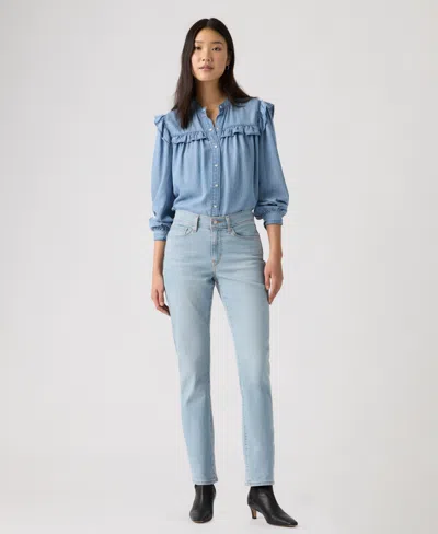 Levi's Women's Classic Mid-rise Straight-leg Jeans In Blue