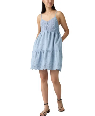 LEVI'S WOMEN'S CORA COTTON EYELET MINI DRESS