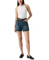 Levi's High Rise Cinch Mid-thigh Women's Shorts 31 In Blue