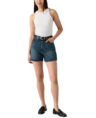 Levi's Women's Cotton Cinch-waist Denim Shorts In Blue