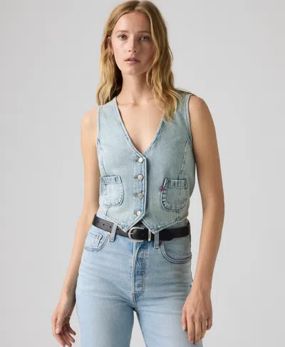 Levi's Women's Cotton Tailored Vest In Blue