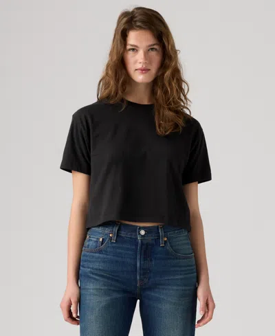 Levi's Women's Crewneck Cropped T-shirt In Black