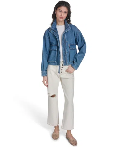 Levi's Crop Surplus Jacket In Blue