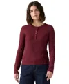Levi's Women's Dana Henley Long Sleeve Top In Burgundy