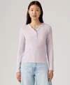 Levi's Women's Dana Henley Long Sleeve Top In Purple