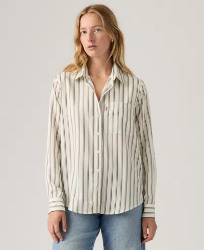 Levi's Women's Darlene Collared Button-front Shirt In Gold
