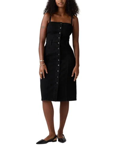 Levi's Women's Denim Bustier Button-front Dress In Purple