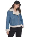 Levi's Women's Denim Moto Zipper Jacket In Blue