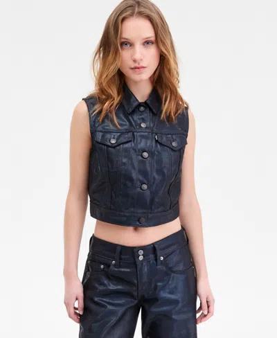 Levi's Women's Denim Trucker Vest In Blue