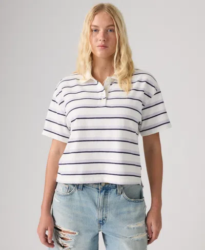 Levi's Women's Didion Rugby Short-sleeve Collared Polo Shirt In Multi