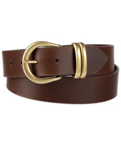 Levi's Women's Double Metal Loop Leather Belt In Pattern