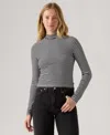 Levi's Women's Effortless Mock Neck Long Sleeve Top In Black