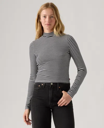 Levi's Women's Effortless Mock Neck Long Sleeve Top In Black